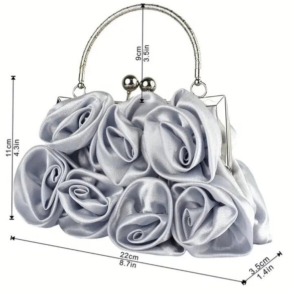 RED ROSES EVENING BAG - Picture 2 of 6